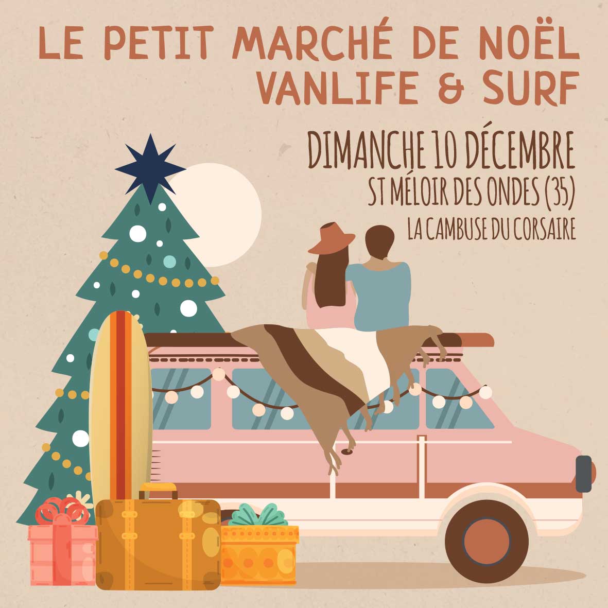 Featured image for “Marché de Noël Vanlife et Surf<br>Dimanche 10 Décembre”
